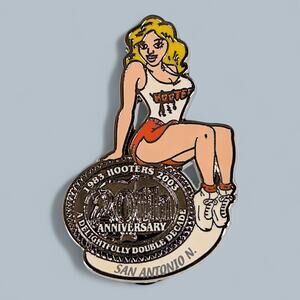 Hooters Pin San Antonio North Texas 20th Anniversary Girl